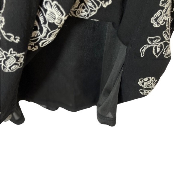 Lulu's Black Dress with White Embroidery No One Quite Like You - Picture 7 of 10